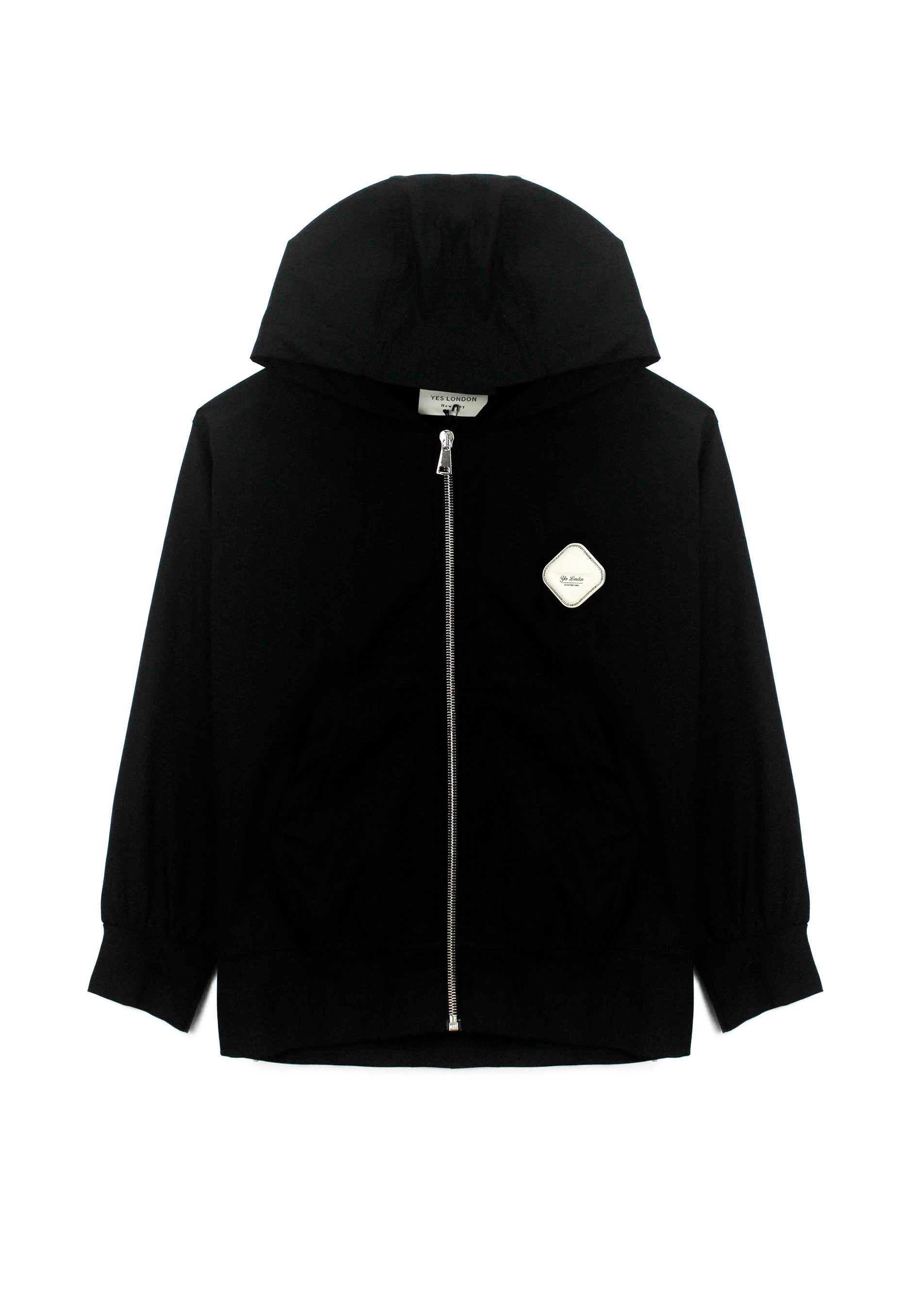 Yes London Giubbino Nero con Patch Logo per Bambini