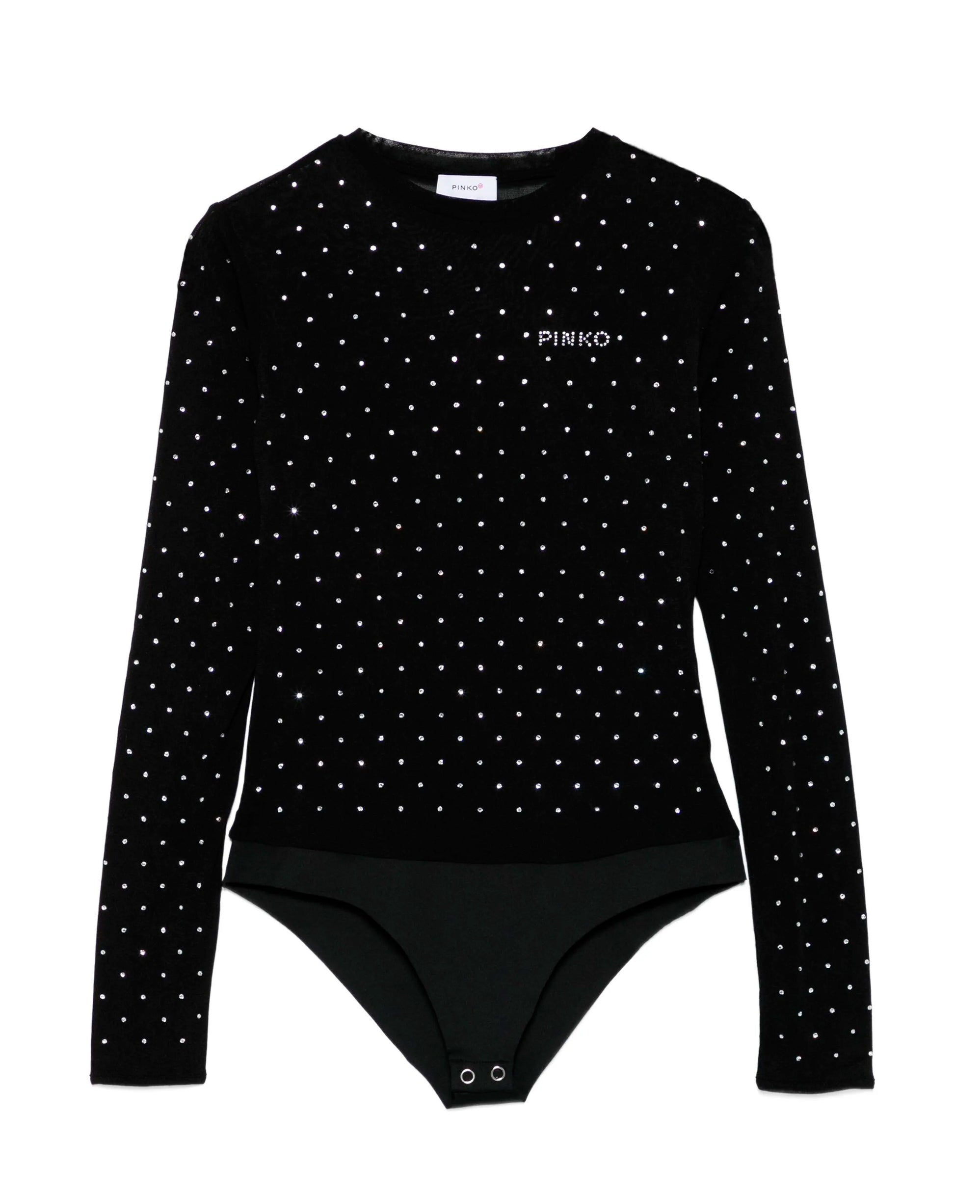 Pinko Kids Body Nero con Strass per Bambine