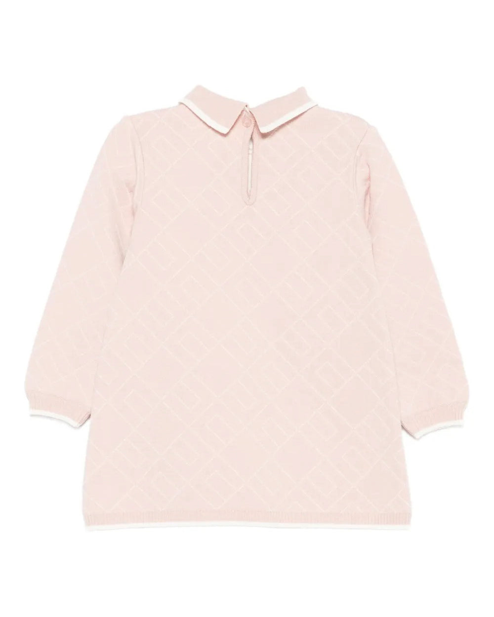 Elisabetta Franchi La Mia Bambina Abito con Motivo Geometrico Rosa per Neonate