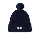 Boss Kids Cappello in Cotone Marine per Neonati