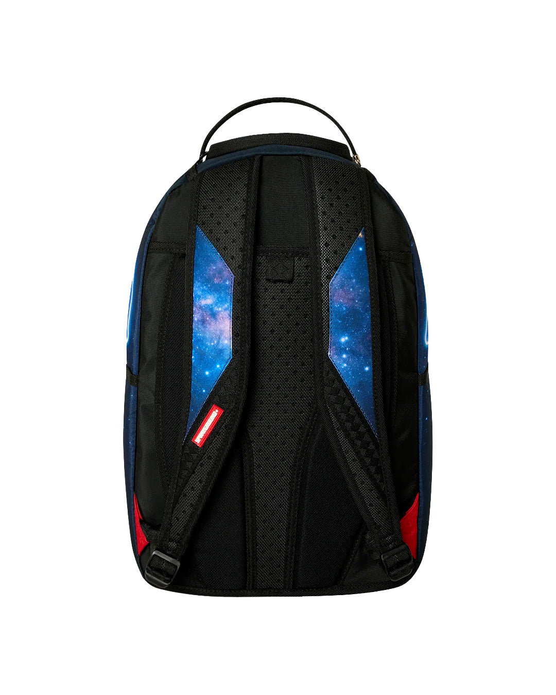 Sprayground Kids Zaino Thin On It Unisex Blu con Stampa Galassia e Shark Mouth Neon