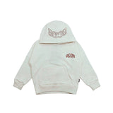 Gcds Kids Felpa Beige con Capuccio e Stampa Logo per Bambini