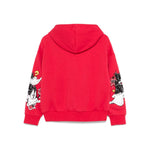 Iceberg Kids Felpa con Cappuccio Rossa con Stampa per Bambini
