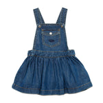 Diesel Kids Salopette di Jeans per Neonate frontale