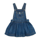 Diesel Kids Salopette di Jeans per Neonate frontale