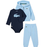 Lacoste Kids Completo Celeste con Logo per Neonati