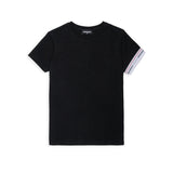 Dsquared2 Kids T-Shirt Nera con Dettaglio Manica per Bambini