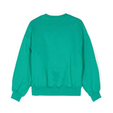 MSGM Kids Felpa Verde con Stampa Logo per Bambine (retro)