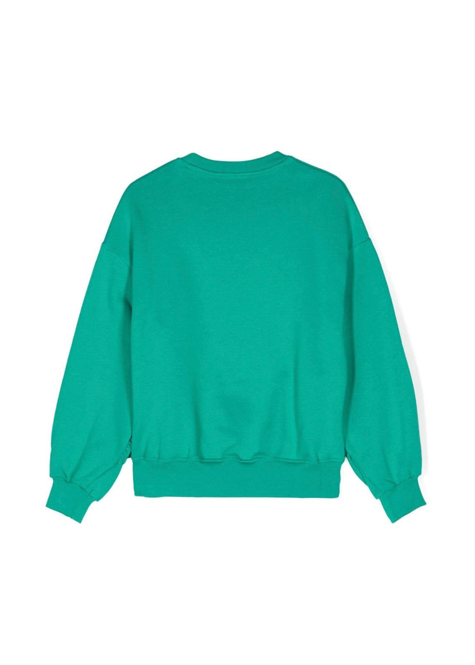 MSGM Kids Felpa Verde con Stampa Logo per Bambine (retro)