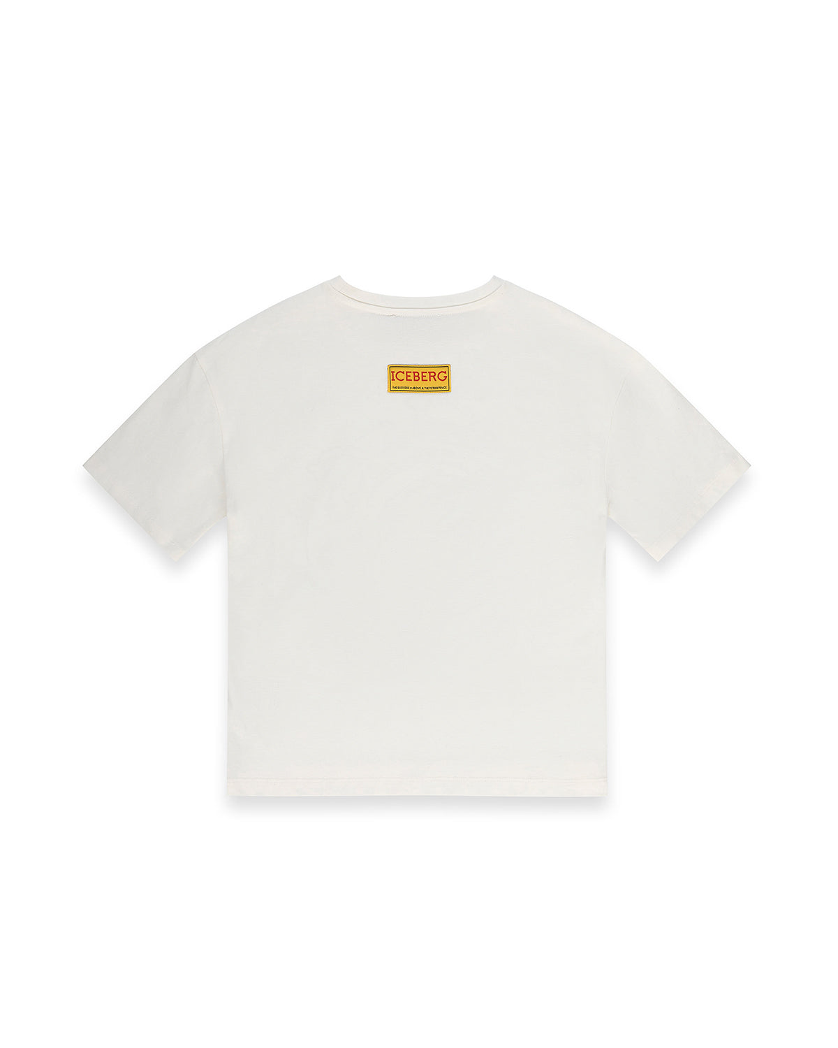 Iceberg Kids T-Shirt OFF White Girocollo con Stampa per Bambini