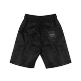 Yes London Kids Bermuda Nero e Grigio a Contrasto con Laccio e Applicazione Logo sul Retro per Bambini