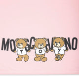 Moschino Kids Coperta Rosa con Logo Teddy Bear per Neonate (dettaglio)