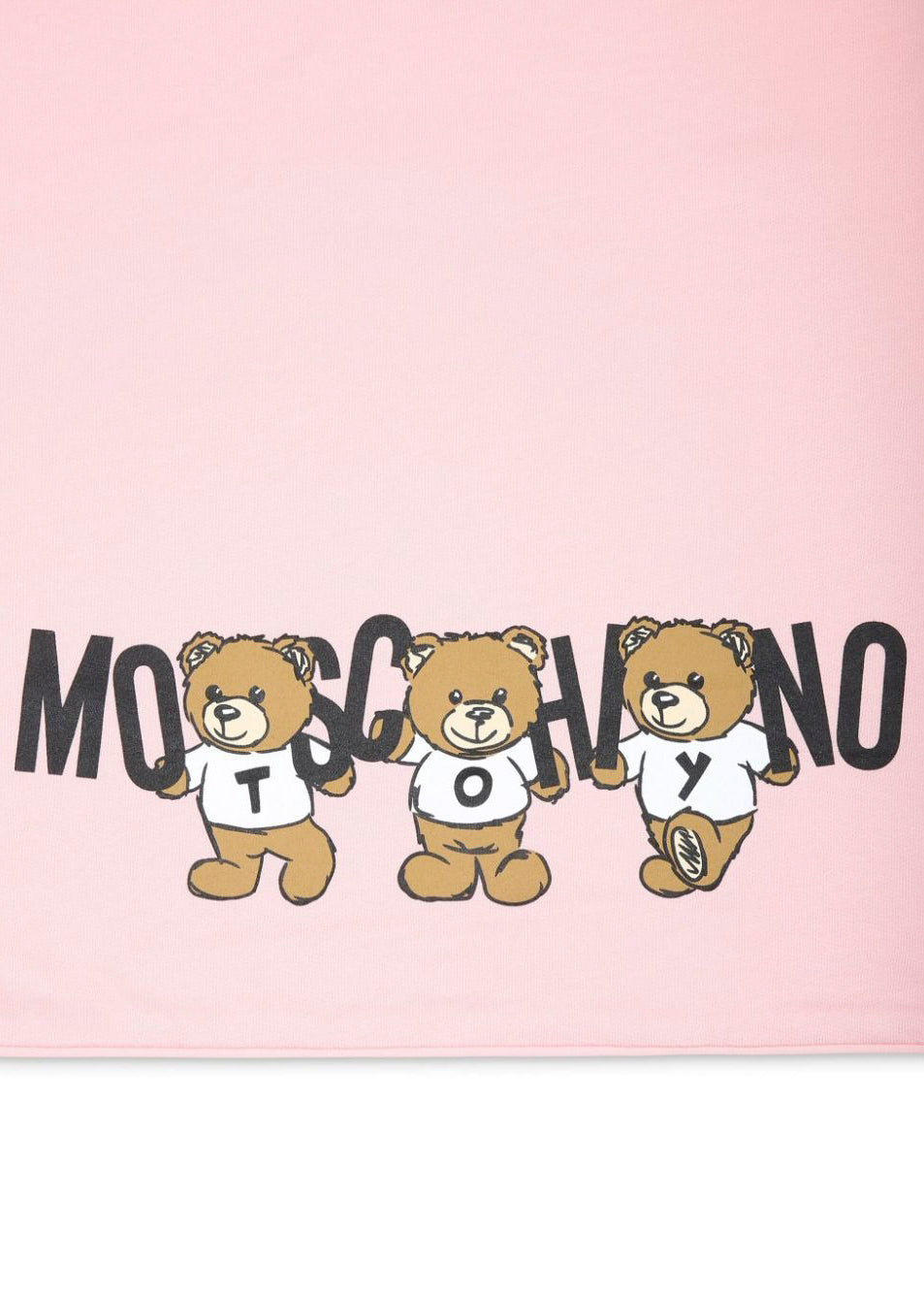 Moschino Kids Coperta Rosa con Logo Teddy Bear per Neonate (dettaglio)