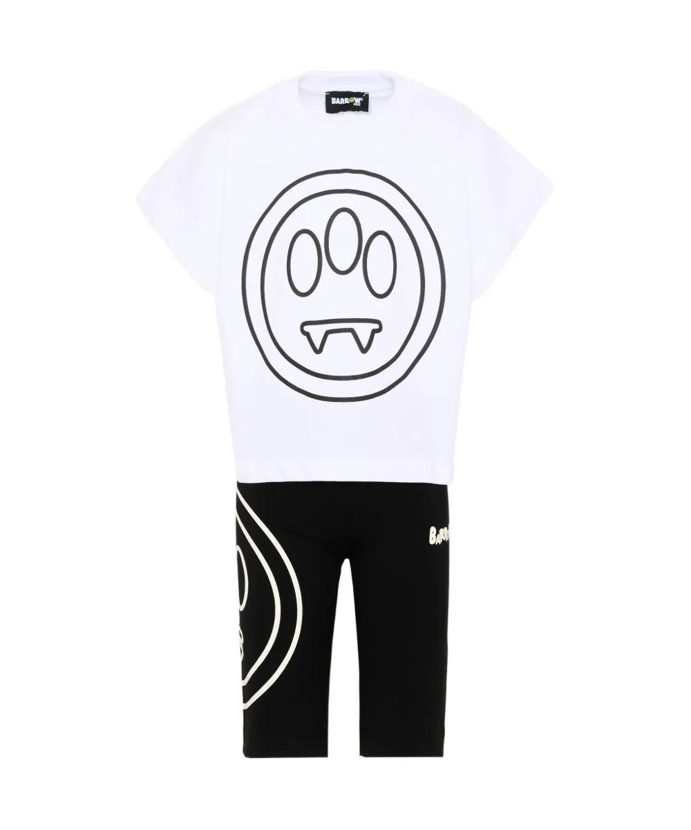 Barrow Kids Completo Bianco e Nero con Logo per Bambini