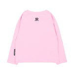 John Richmond Kids T-Shirt Manica Lunga Rosa in Cotone con Logo Stampato per Bambine