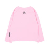 John Richmond Kids T-Shirt Manica Lunga Rosa in Cotone con Logo Stampato per Bambine
