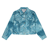 Iceberg Kids Giubbino Crop Denim Tie Dye per Bambine