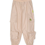 Barrow Kids Pantalone Cargo Beige in Nylon fronte