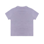 Elisabetta Franchi La Mia Bambina T-shirt Lilla con Stampa Logo Effetto Oro per Neonate