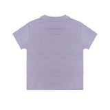 Elisabetta Franchi La Mia Bambina T-shirt Lilla con Stampa Logo Effetto Oro per Neonate