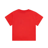 Moschino Kids T-Shirt Rosso con Logo Teddy Bear per Neonati