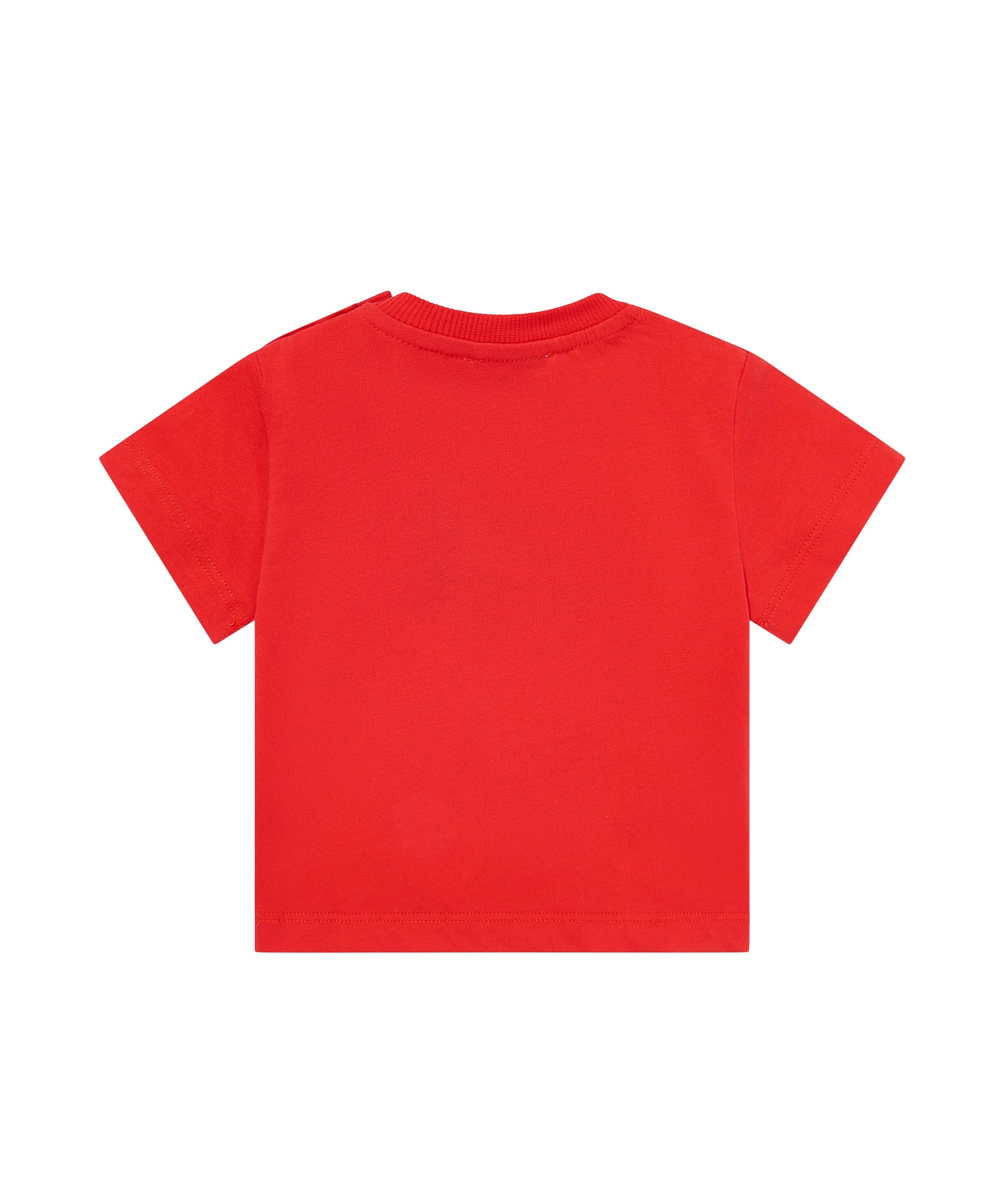 Moschino Kids T-Shirt Rosso con Logo Teddy Bear per Neonati