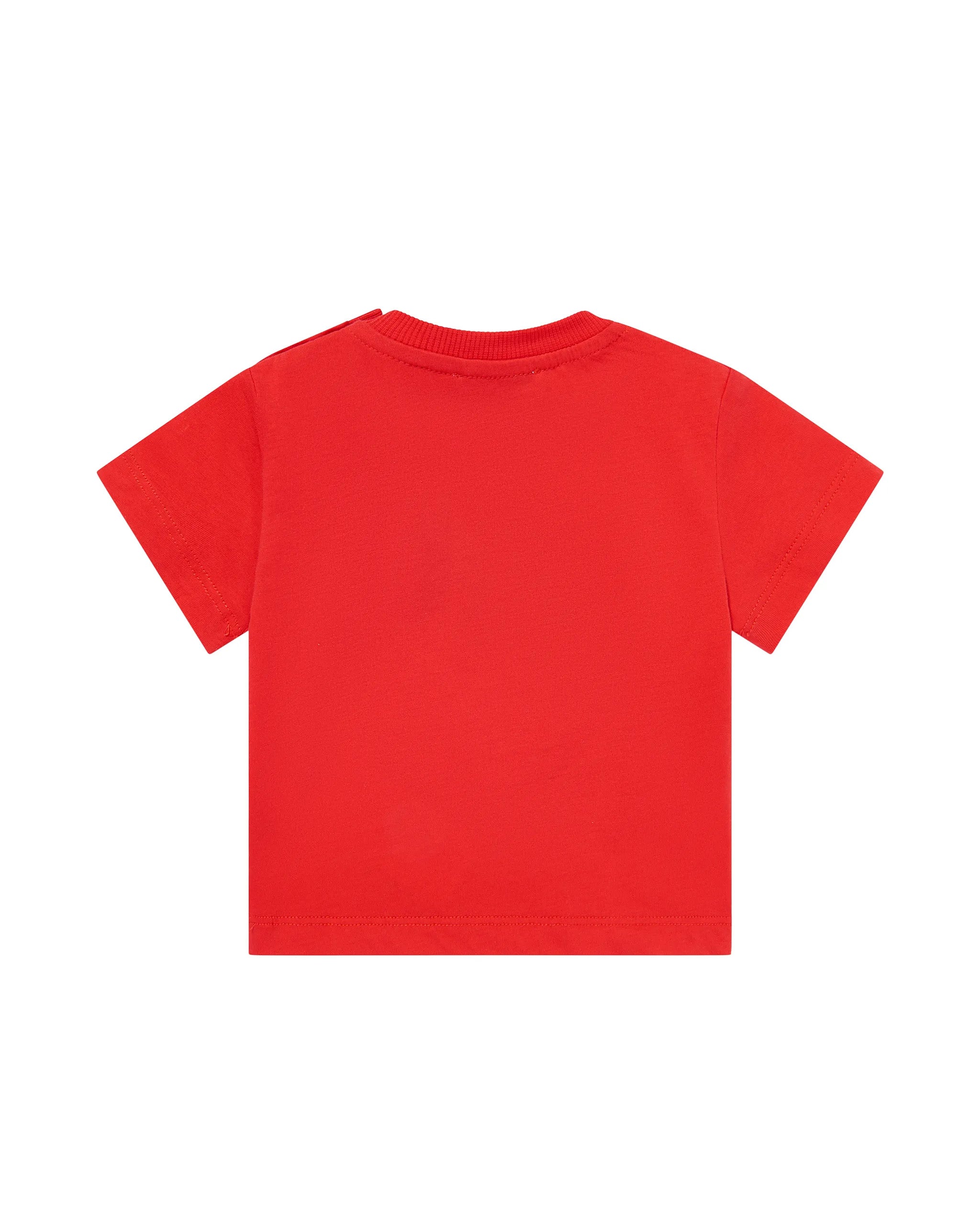 Moschino Kids T-Shirt Rosso con Logo Teddy Bear per Neonati