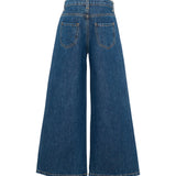 Roberto Cavalli Kids Pantalone in Denim con Strass per Bambine