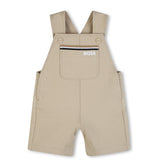 Boss Kids Salopette Beige con Tasca per Neonati