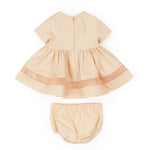 Elisabetta Franchi La Mia Bambina Abito Rosa Cipria con Culotte per Neonate
