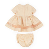 Elisabetta Franchi La Mia Bambina Abito Rosa Cipria con Culotte per Neonate