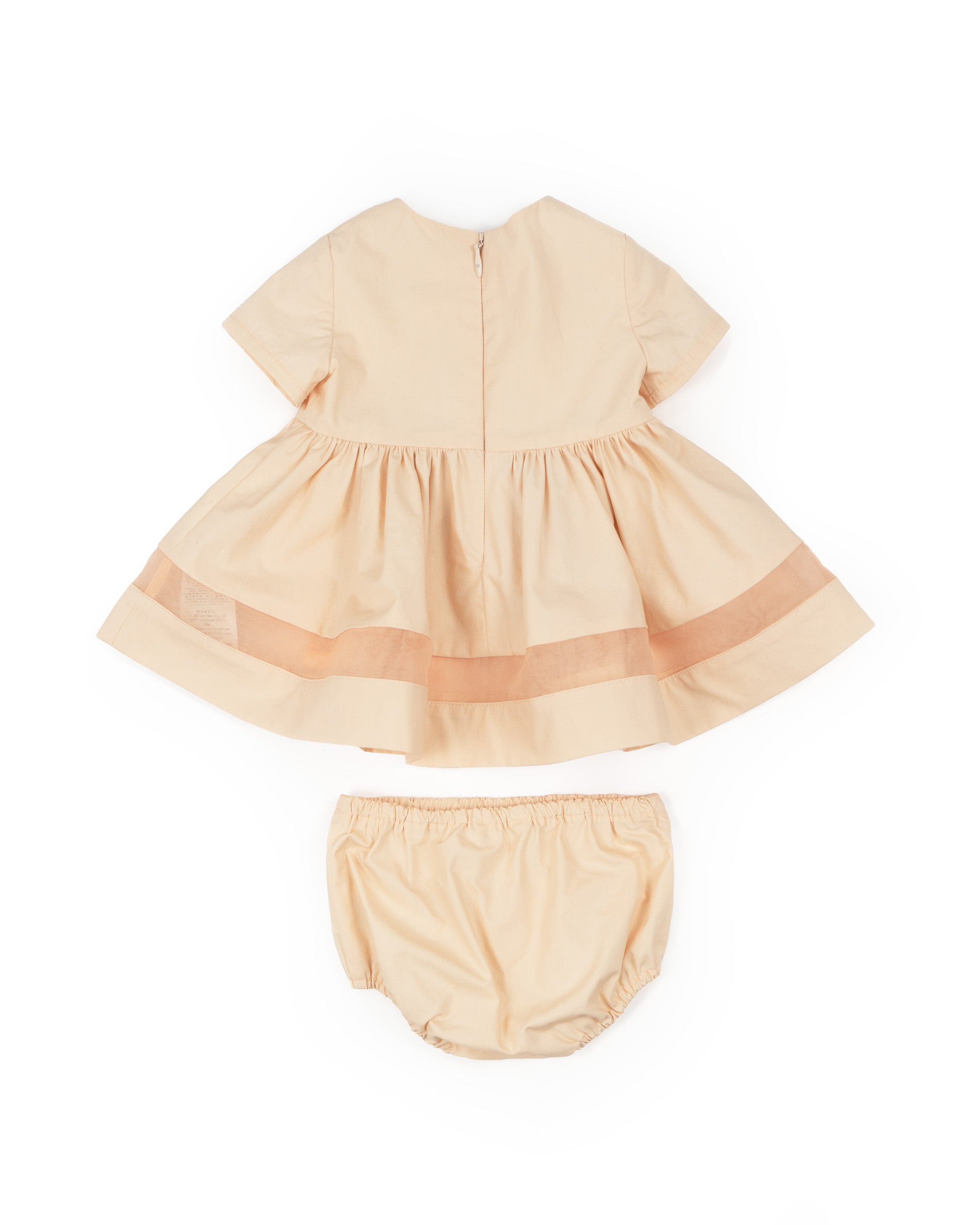 Elisabetta Franchi La Mia Bambina Abito Rosa Cipria con Culotte per Neonate