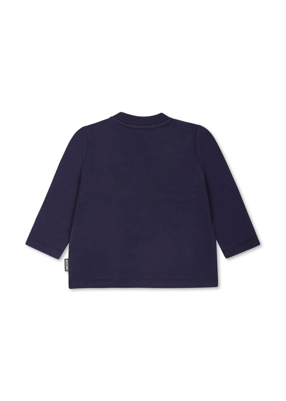 Moschino Kids T-shirt Blu Maniche Lunghe per Neonati (retro)