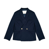 Daniele Alessandrini Navy Blue Double Breasted Jacket for Kids