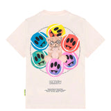 Barrow Kids T-Shirt Crema con Stampa Retro Multicolor per Bambini