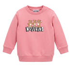 Moschino Kids Felpa Rosa con Logo Teddy Bear per Neonati