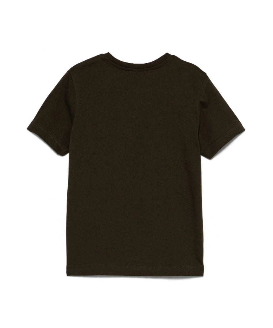 Dsquared2 Kids T-shirt Verde con Intarso Logo per Bambini (retro)