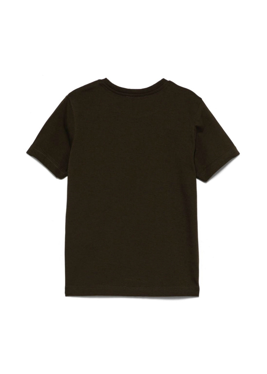 Dsquared2 Kids T-shirt Verde con Intarso Logo per Bambini (retro)