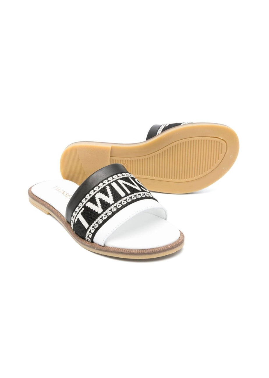 Twinset Kids Sandalo con Logo Florence Kids 