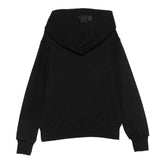 MSGM Kids Felpa con Cappuccio Nero con Logo Cammello per Bambine