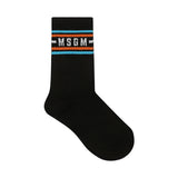 MSGM Kids Calzini Neri con Logo per Bambine