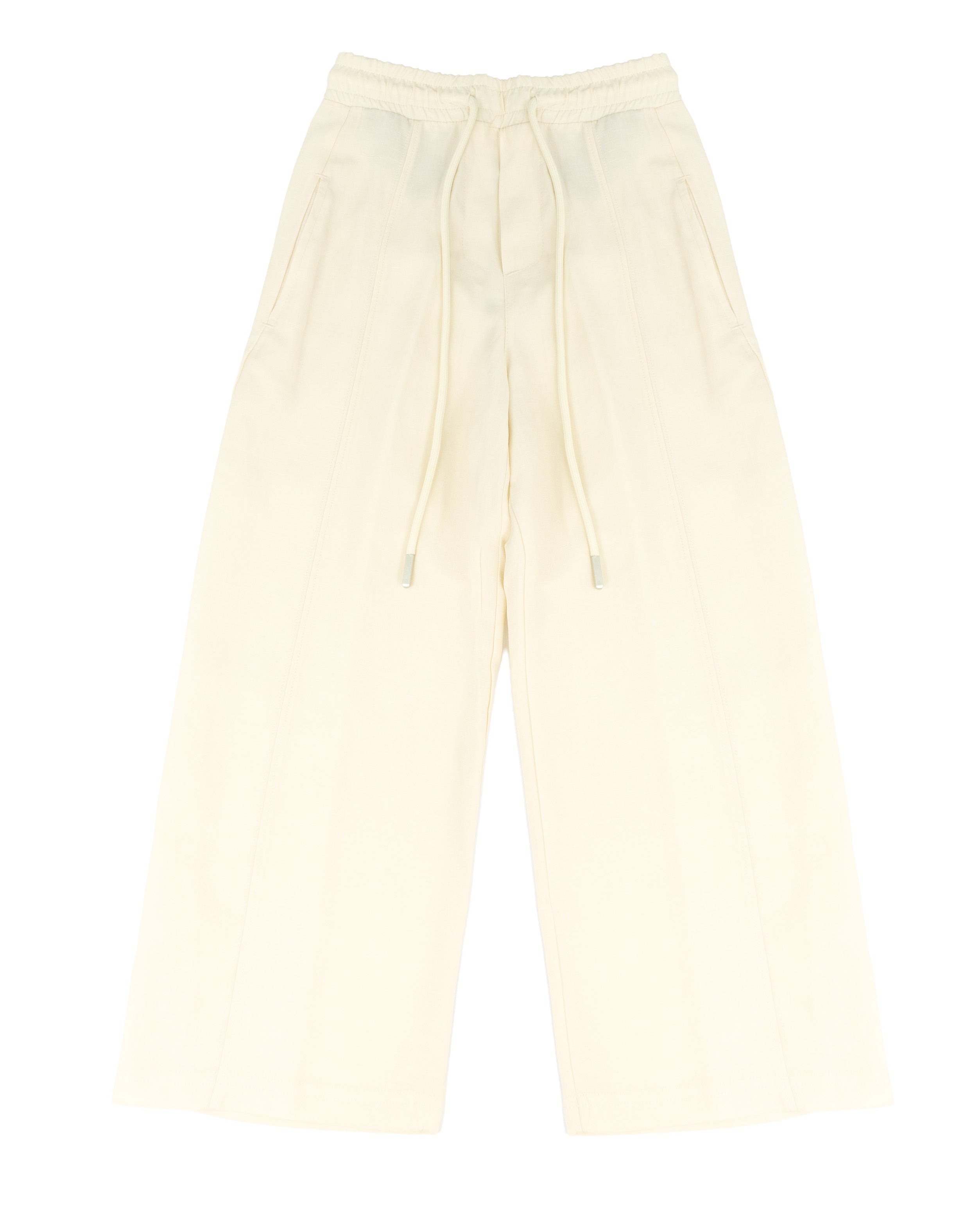 Yes London Kids Pantalone Beige con Coulisse per Bambini
