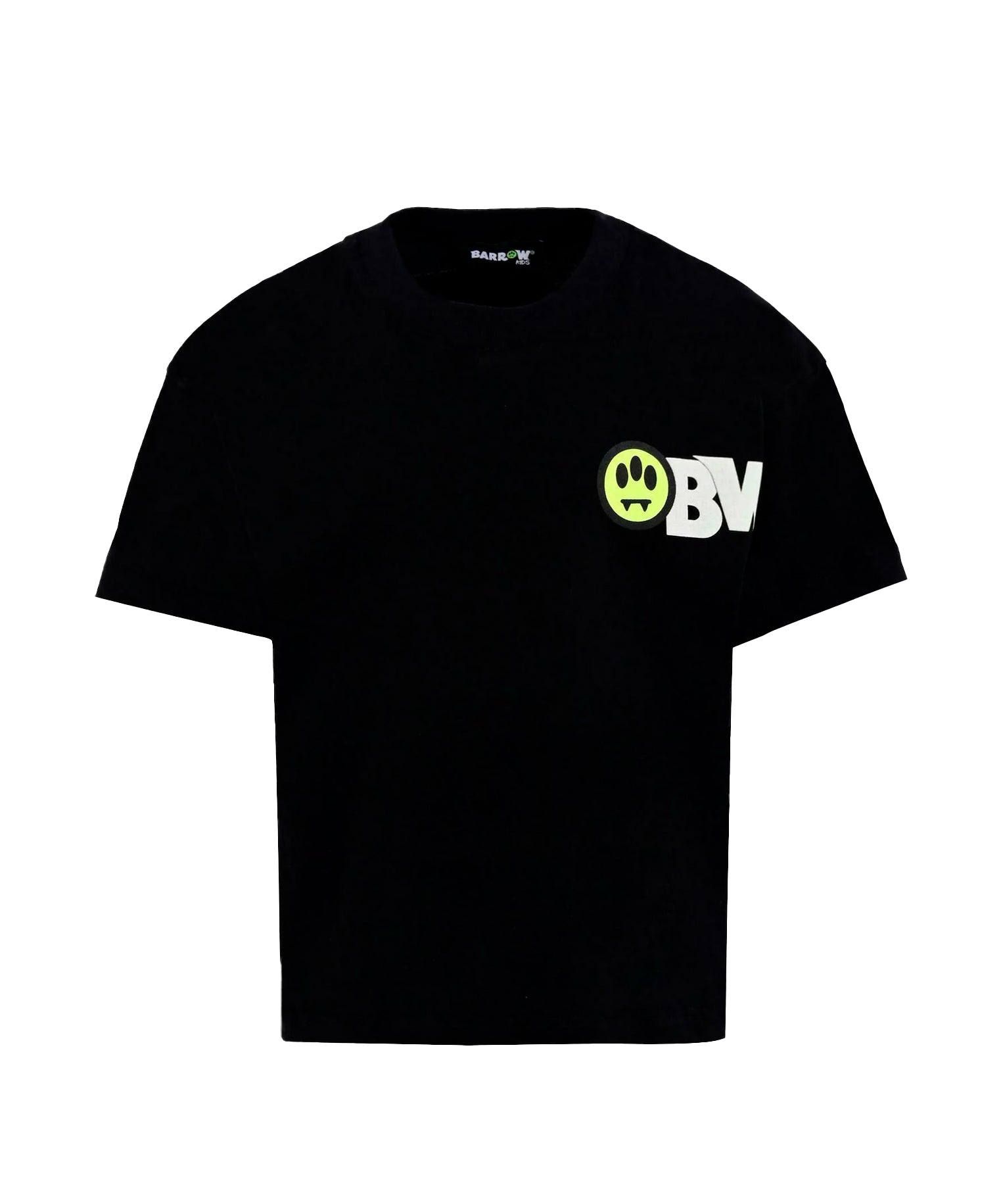 Barrow Kids T-Shirt Nera Girocollo Stampa Retro per Bambini