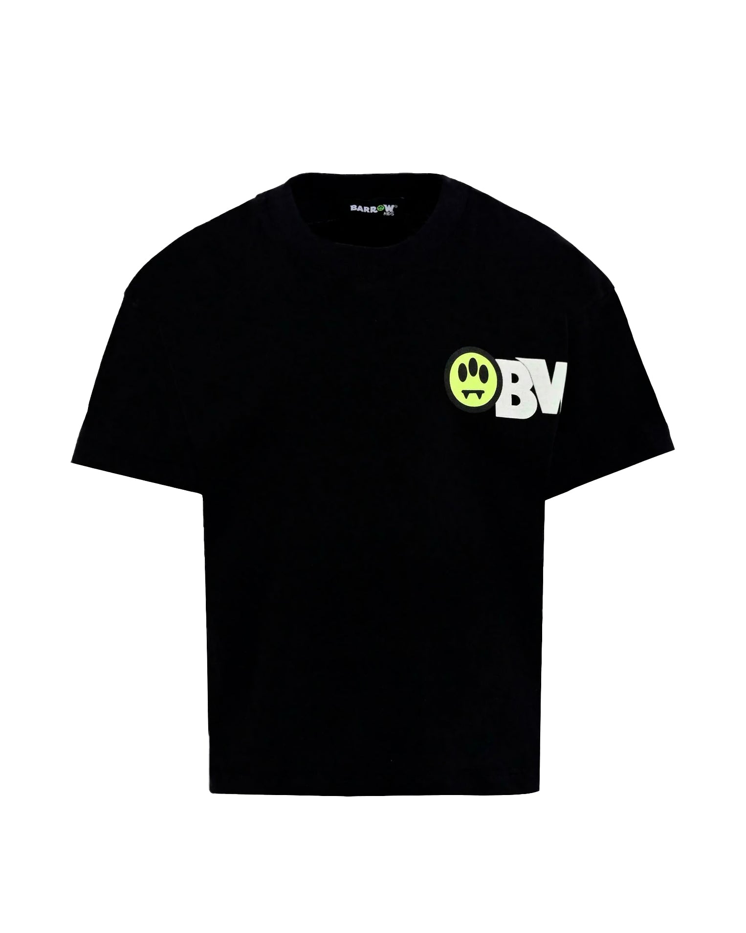 Barrow Kids T-Shirt Nera Girocollo Stampa Retro per Bambini