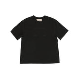 Elisabetta Franchi La Mia Bambina T-shirt Nera con Stampa Logo per Bambine