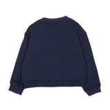 Palm Angels Kids Felpa Blu con Logo per Neonati