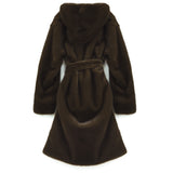 Yes London Kids Cappottino Ecovisone marrone per Bambine