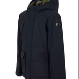 SUNS Kids Giubbotto blu scuro con Cappuccio e Interno in Pelliccia per Bambini