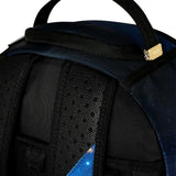Sprayground Kids Zaino Thin On It Unisex Blu con Stampa Galassia e Shark Mouth Neon
