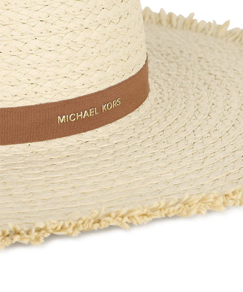 Michael Kors Kids Cappello in Paglia con Logo per Bambine